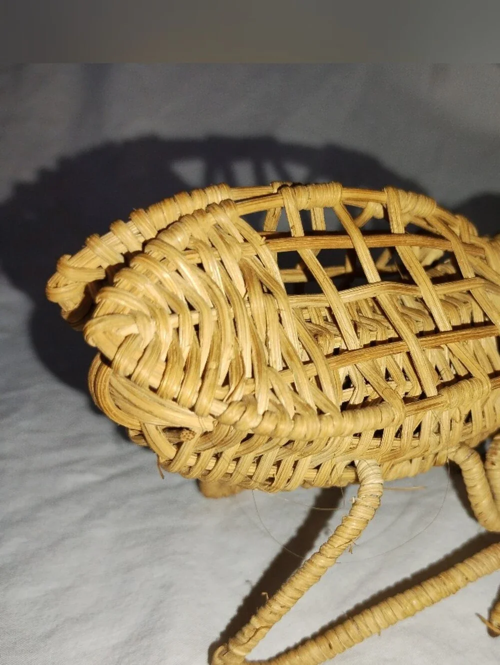 Vintage Weave Cricket Bug Grasshopper Decor 5